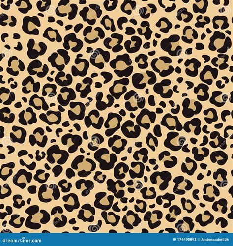 Leopard Skin Seamless Pattern Cheetah Jaguar Animal Texture Background