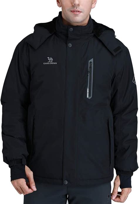 Camel Crown Mens Mountain Snow Waterproof Ski Jacket Detachable Hood