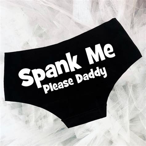 Spank Me Please Daddy Panties Customized Lingerie G String Etsy