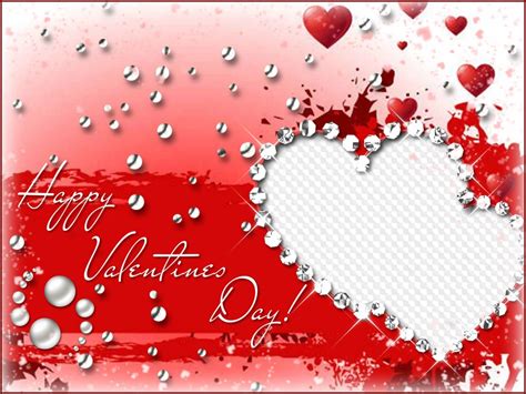 Happy Valentines Day Psd Frame Template For Adobe Photoshop Red