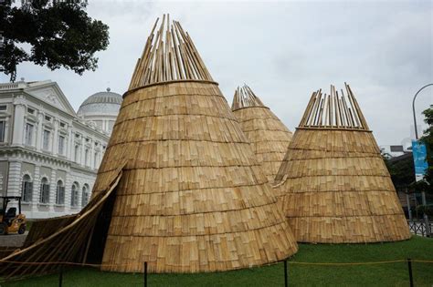Eko Prawoto Pitches Wormhole With Conical Bamboo Structures Bamboo