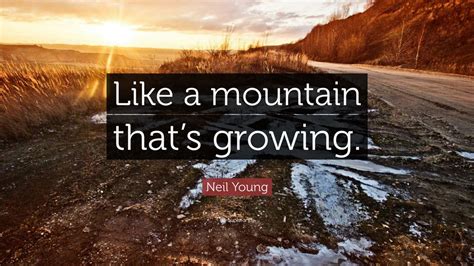 Neil Young Quote “like A Mountain Thats Growing”