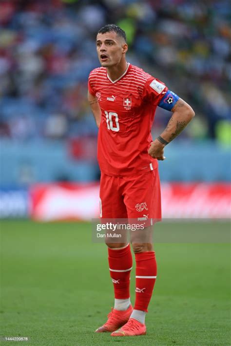 Granit Xhaka Of Switzerland Looks On During The Fifa World Cup Qatar