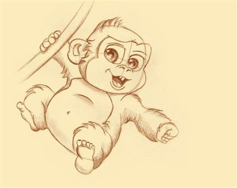 Cute Monkey Cute Drawing Images Monkey Drawing
