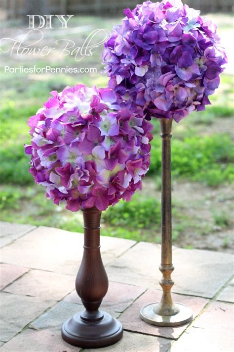 Ivory, white, pink, red, purple, blue, green, gold, silver DIY Flower Balls - Parties for Pennies