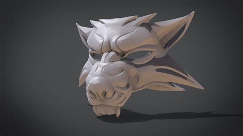 3d Print Model Witcher Wolf Mask Cgtrader