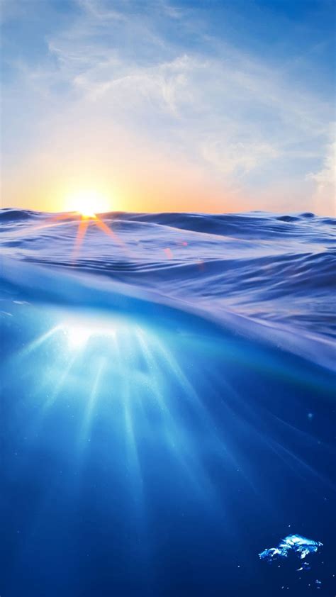 Free Download Hd Sea Waves Sunrise Android Wallpaper Free Download