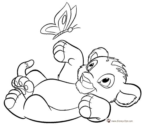 Simba and nala as children. Free Simba coloring pages to print for kids. Description ...