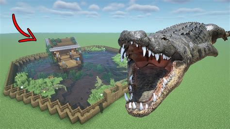 How To Live Inside A Crocodile Farm In Minecraft Pe Youtube