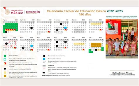 Propuesta Del Calendario Del Ciclo Escolar 2022 2023 Material Educativo