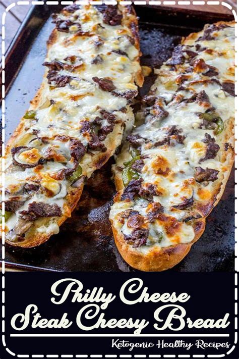 Place about half of the cheese on the bread then top with the steak and onion mixture. Philly Cheese Steak Cheesy Bread - Baking Recipes Idea