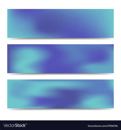 Smooth Abstract Blurred Gradient Banners Set Vector Image