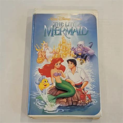 The Little Mermaid Vhs 1990 Disney Animation Black Diamond Rare
