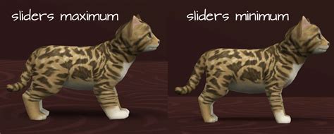 Mod The Sims Leg Size Sliders For All Pets