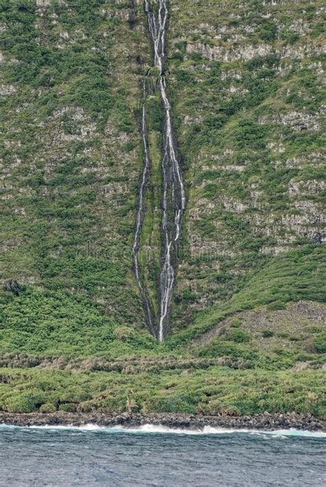 Molokai S Sea Cliffs Hawaii Stock Image Image Of Blue Background