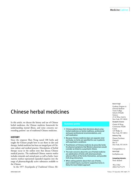Pdf Chinese Herbal Medicines