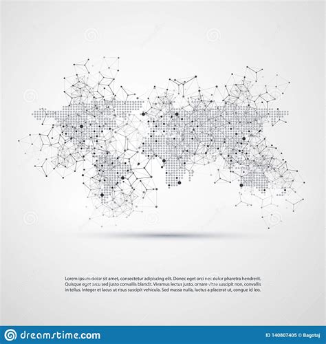 Cloud Computing And Networks With World Map Abstract Global Digital