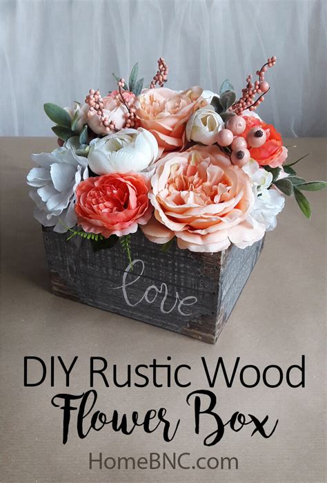 Flowerbox sa hortenzijama, ružama i orhidejama. DIY Rustic Wood Flower Box — Homebnc