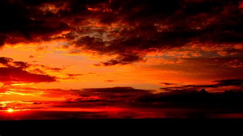 Download Wallpaper 2560x1440 Clouds Sunset Horizon Dark Widescreen