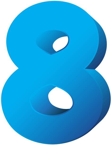 Blue Number Eight Transparent Png Clip Art Image Gallery Yopriceville