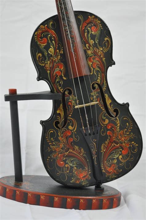Beautiful Violin Front Rosemaling By Andrea Herkert Violin Painting