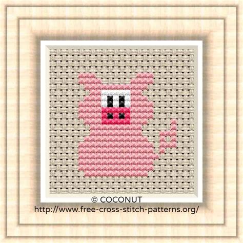 Windows, mac, linux ✓ licence included with all files ✓. Pig, Free and easy printable cross stitch pattern | Free ...