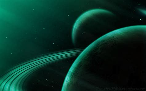 Download Wallpaper 1920x1200 Planet Green Space Stars Universe Widescreen 1610 Hd Background