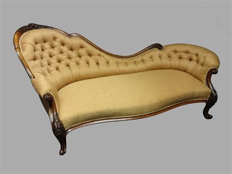 Newly Upholstered Victorian Walnut Chaise Longue Antiques Atlas