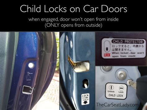 The Car Seat Ladychild Locks On Car Doors How To Engage Them The