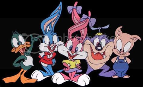 Cartoon Tiny Toon Adventures Characters L To R Plucky Duck Buster