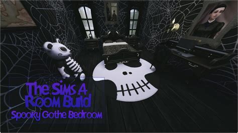 The Sims 4 Room Build Spooky Goth Bedroom Youtube