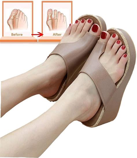 Mmw Women Bunion Sandals Summer Comfy Slippers For Big Toe Bunion