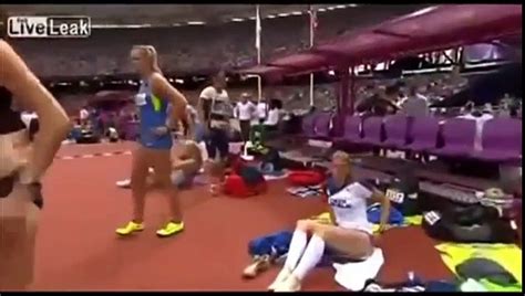 OOPS AT OLYMPIC Klucinova Filmed While She Changes Her Pants Video Dailymotion