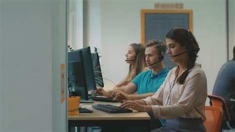 Professional Team Working At Call Center Stock Footage Sbv Storyblocks
