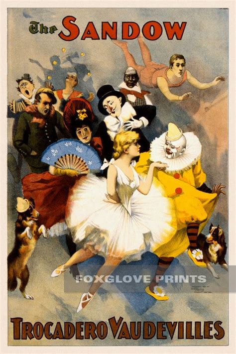 The Sandow Vaudeville Poster Print Trocadero Vaudevilles Etsy