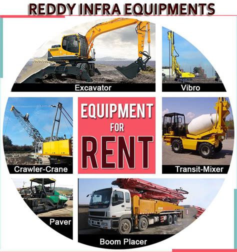 Construction Equipment And Machinery On Rental Basis Type Excavator