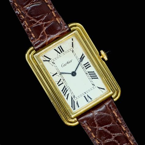 Cartier Stepped Case Jumbo 1970s Vintage Watch Relojes Vintage Mexico