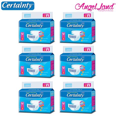 Certainty Disposable Adult Diapers Value Pack M18l15 6packs Shopee