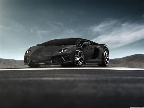 Matte Black Lamborghini Aventador Wallpaper