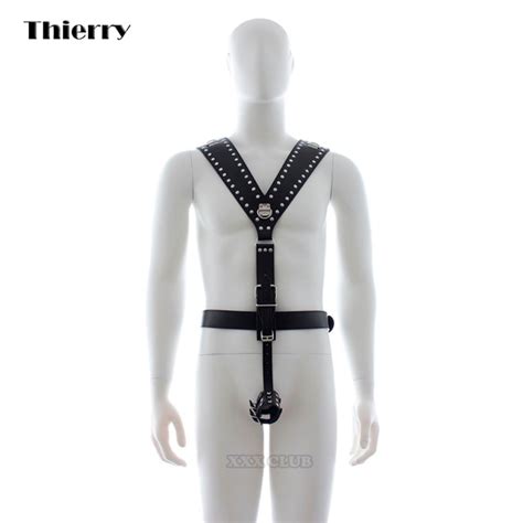 thierry male chest harness strap with penis lock fetish bondage restraint clubwear night field