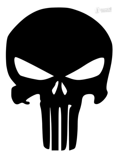 Punisher Skull Stencil Made From 4 Ply Mat Board Etsy