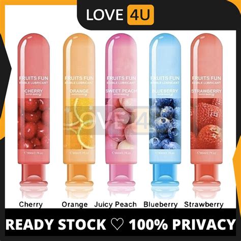 Fruit Lubricant 80ml Water Soluble Lubricant Sex Lube Body Massage Gel