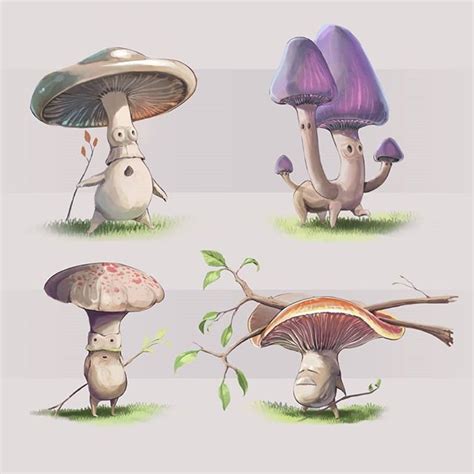 Today I Did These Mushroomcreatures For Creatuanary2019 I Wanted To