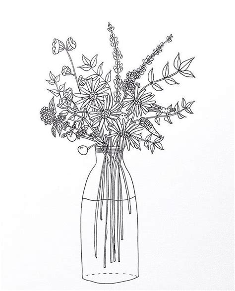 Pin By Ty Meo On Draw Flowers Botianical Line Drawing Botanical