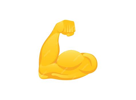 Premium Vector Flexed Biceps Icon Hand Gesture Emoji Vector Illustration