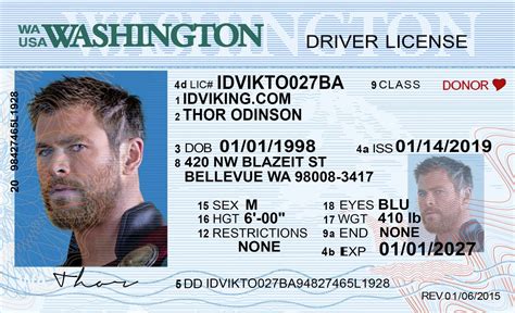 Washington Wa Drivers License Psd Template Download Idviking