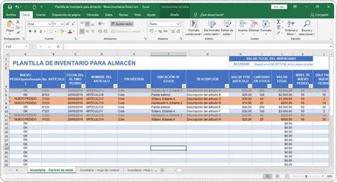Plantilla Excel De Inventario Gratis