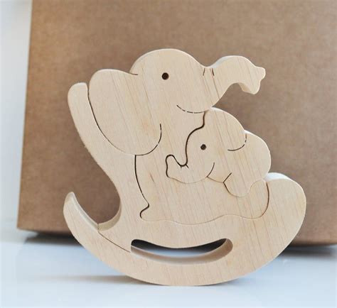 Mothers Day T Wooden Puzzle Elephant Wooden Swing Toy Etsy