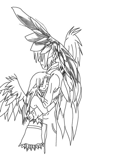 Anime Fallen Angel Girl Coloring Pages Coloring Pages