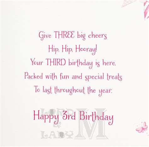 3rd Birthday Greetings Cards General Open And More Various Bday Wishes Lord And Lady M